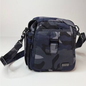 Lug Can Can RFID convertible travel bag in a‎ blue camouflage NEW